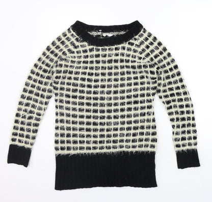 New Look Womens Black Geometric  Jumper Dress  Size M