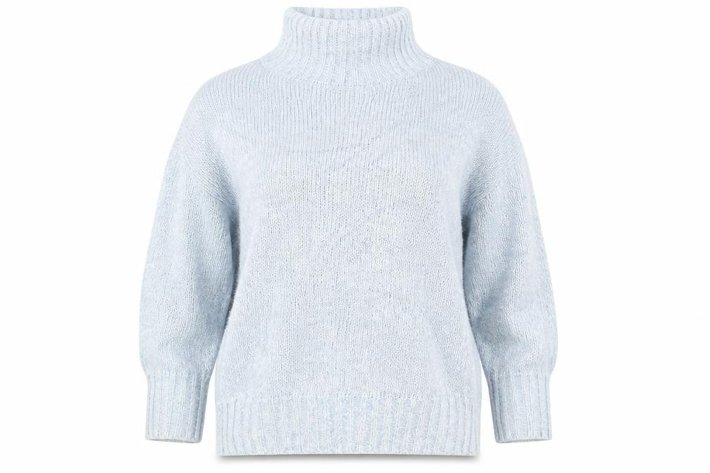 Womens UK Size S Marks and Spencer Blue Henley Jumper