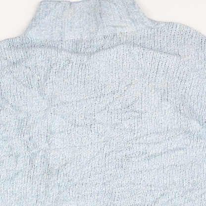 Womens UK Size S Marks and Spencer Blue Henley Jumper