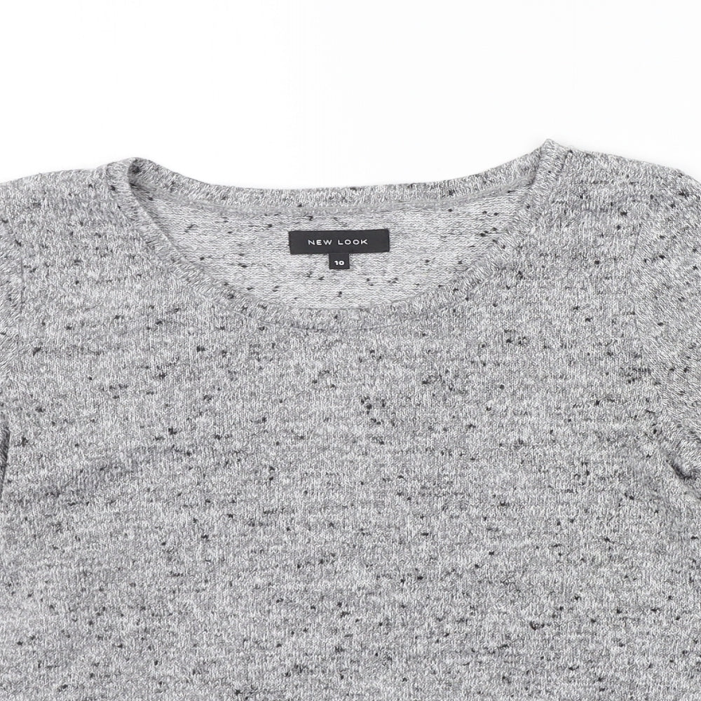 Womens UK Size 10 New Look Grey Pullover Jumper