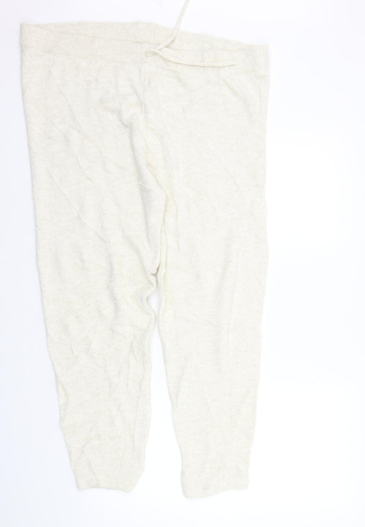 Dorothy Perkins Womens Beige   Jogger Trousers Size 16 L27 in - Elastic Waist Band