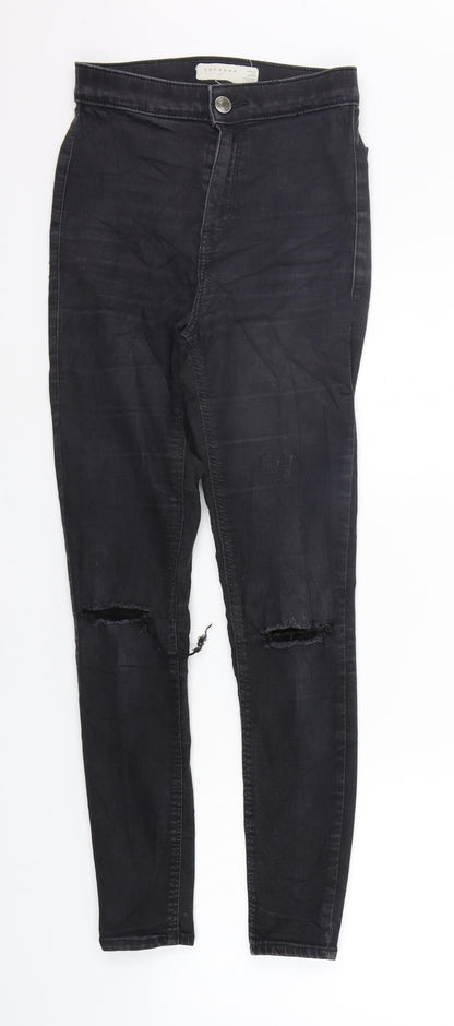 Womens UK Size 24 in Topshop Regular Fit  Black Trousers