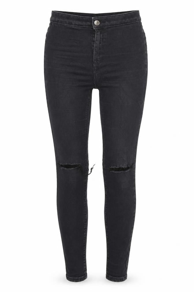 Womens UK Size 24 in Topshop Regular Fit  Black Trousers
