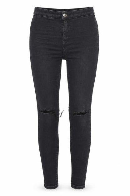 Womens UK Size 24 in Topshop Regular Fit  Black Trousers
