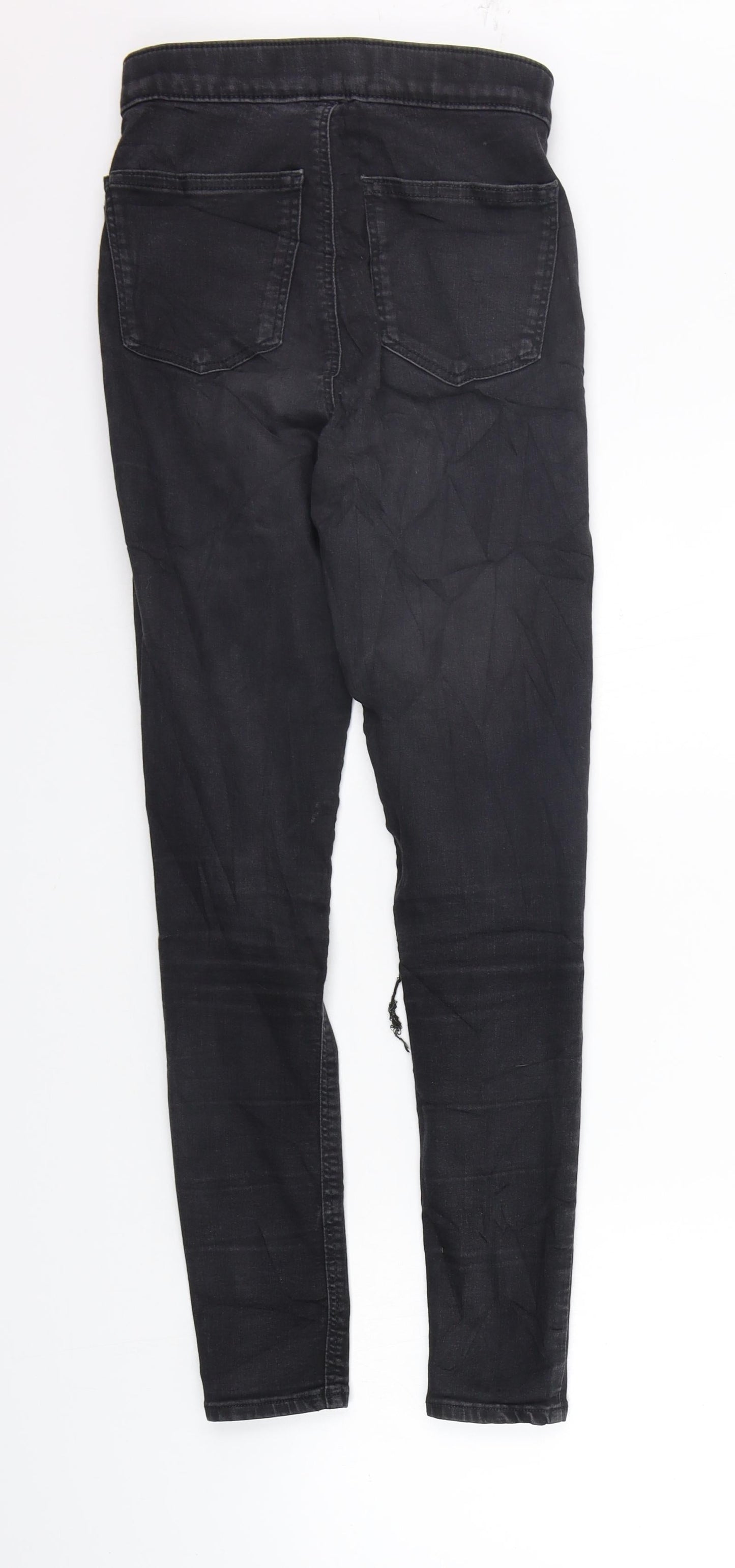 Womens UK Size 24 in Topshop Regular Fit  Black Trousers