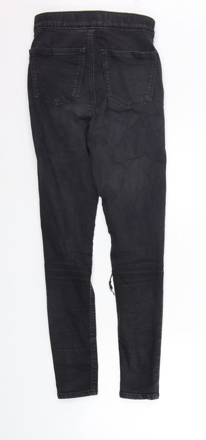 Womens UK Size 24 in Topshop Regular Fit  Black Trousers
