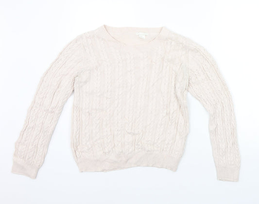 Womens UK Size M H&M Beige Pullover Jumper