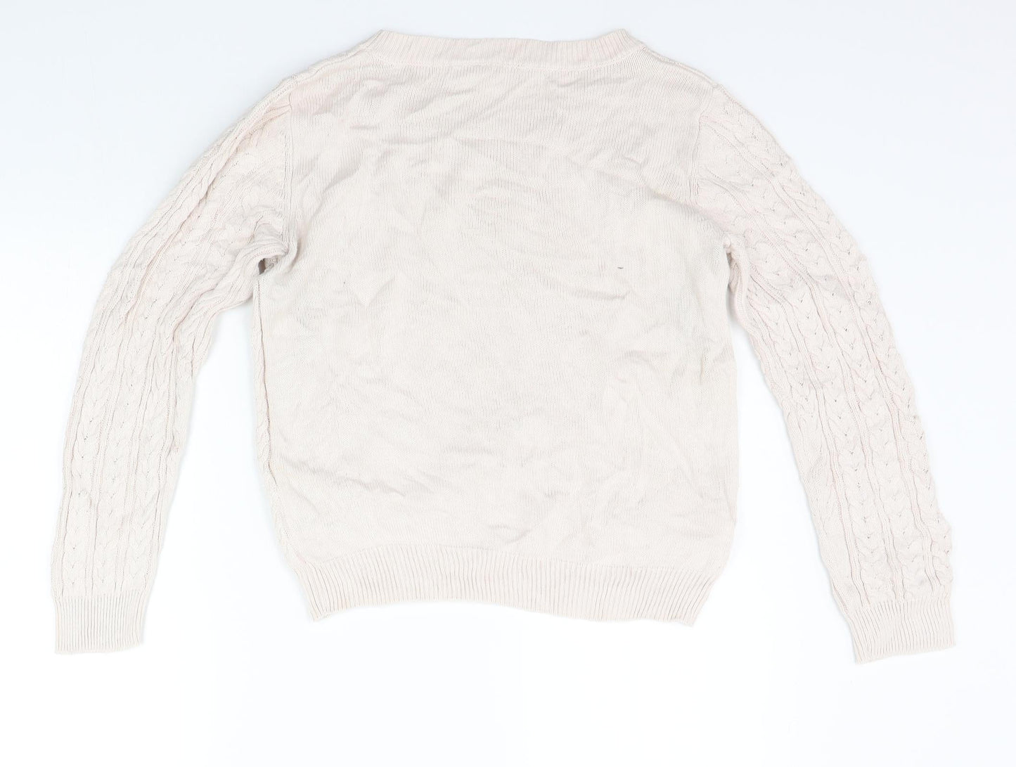 Womens UK Size M H&M Beige Pullover Jumper