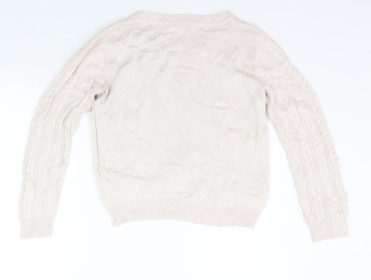 Womens UK Size M H&M Beige Pullover Jumper