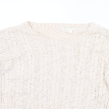Womens UK Size M H&M Beige Pullover Jumper