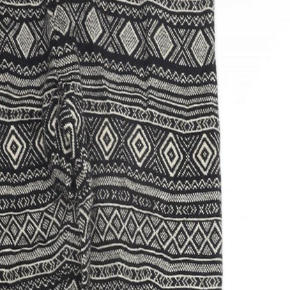 FOREVER 21 Womens Black Geometric  Jogger Trousers Size M L25 in