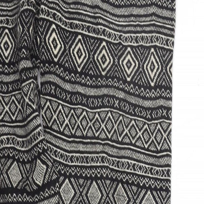 FOREVER 21 Womens Black Geometric  Jogger Trousers Size M L25 in