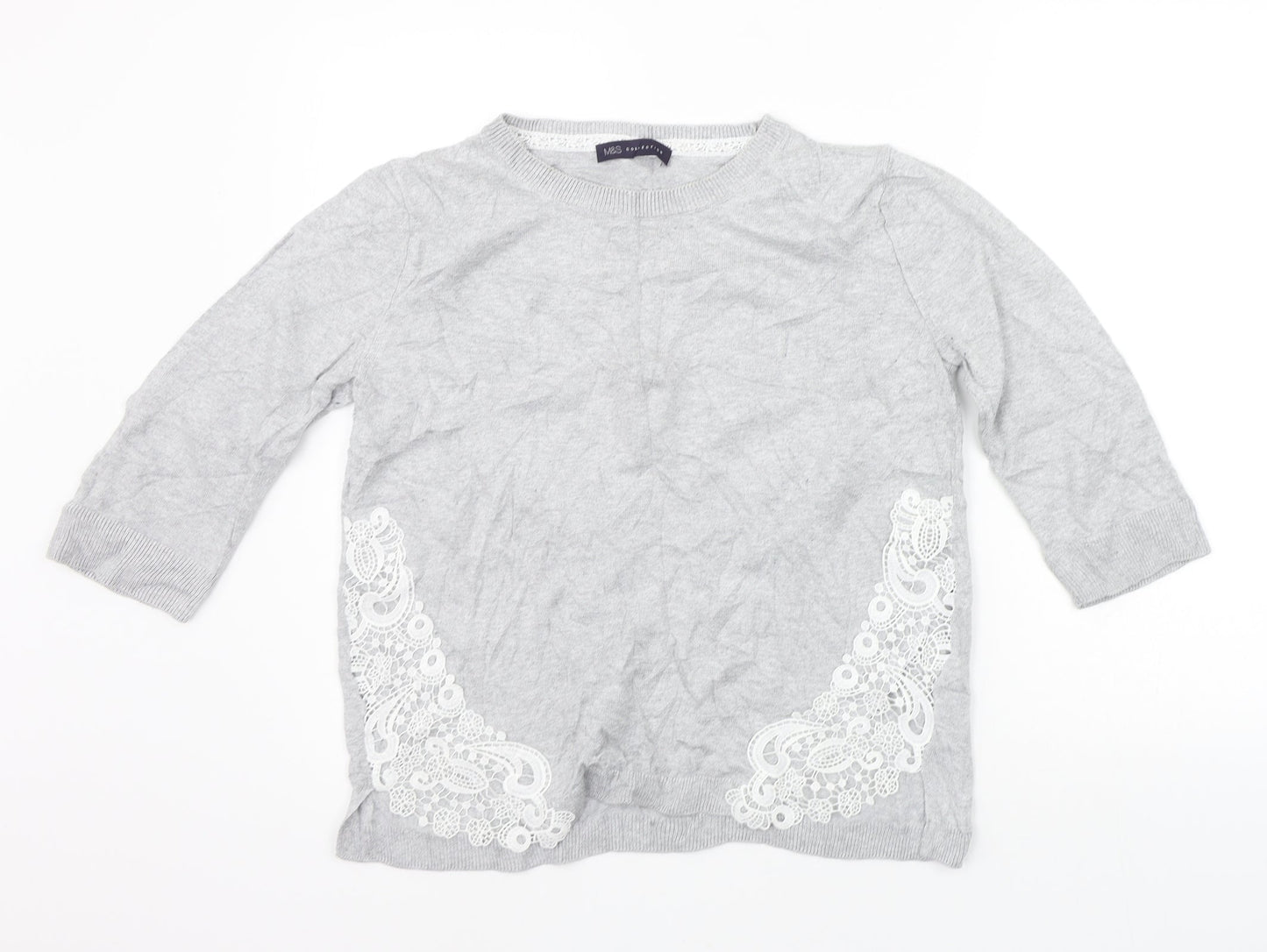 Womens UK Size 12 Marks and Spencer Grey Pullover Jumper