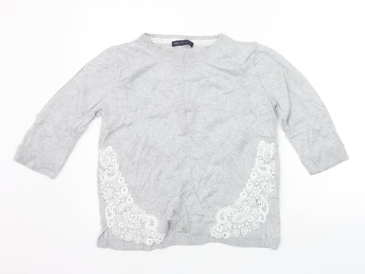 Womens UK Size 12 Marks and Spencer Grey Pullover Jumper