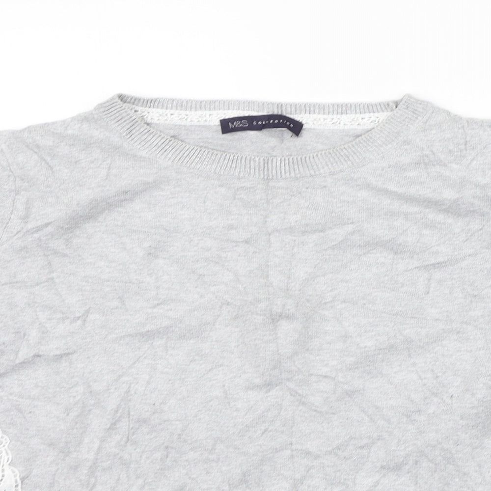 Womens UK Size 12 Marks and Spencer Grey Pullover Jumper