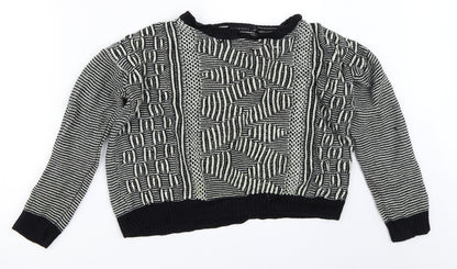 Womens UK Size XS Brave Soul Black Pullover Jumper