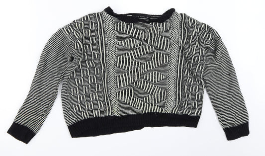 Womens UK Size XS Brave Soul Black Pullover Jumper