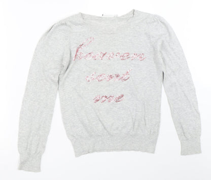 Womens UK Size 14 New Look Grey Pullover Jumper