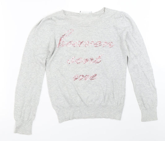 Womens UK Size 14 New Look Grey Pullover Jumper