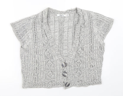 Womens UK Size 2XL M&Co Grey Cardigan Jumper