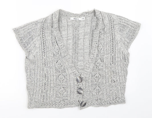 Womens UK Size 2XL M&Co Grey Cardigan Jumper