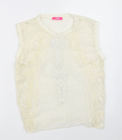 Womens UK Size 8 Wallis Ivory Basic Blouse