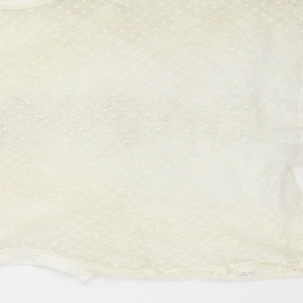 Womens UK Size 8 Wallis Ivory Basic Blouse