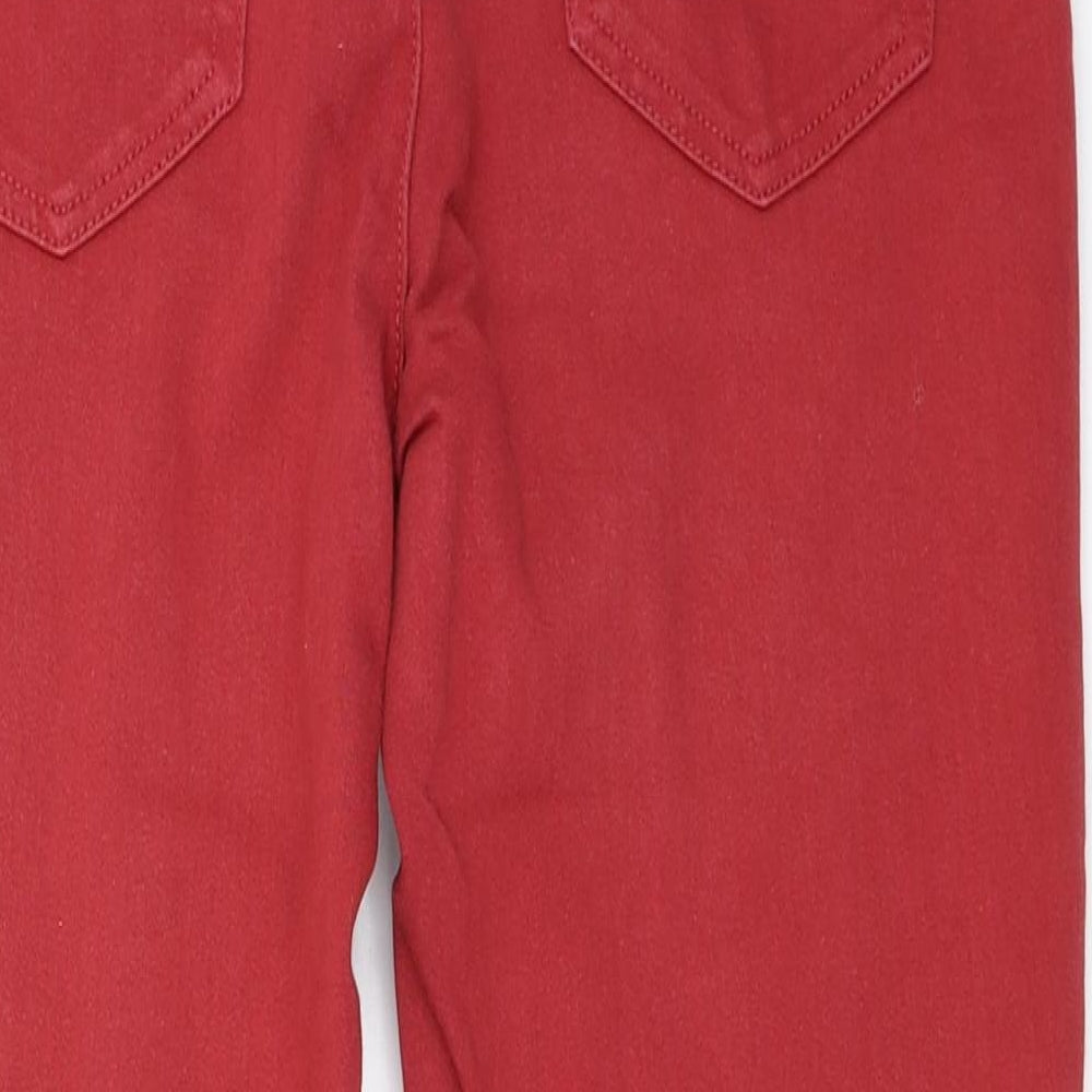 Womens UK Size 10 Marks and Spencer Regular Fit Jegging Red Jeans