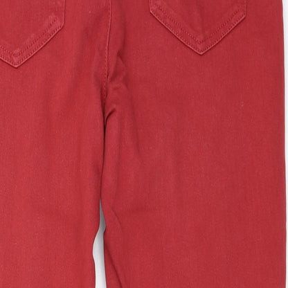 Womens UK Size 10 Marks and Spencer Regular Fit Jegging Red Jeans