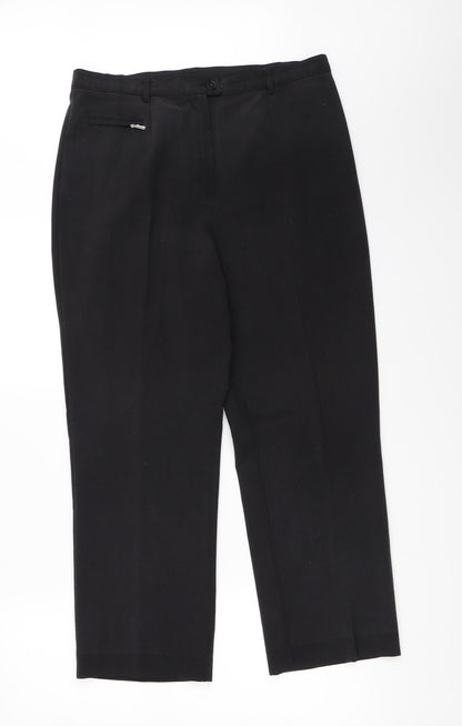 Womens UK Size 14 Marks and Spencer Regular Fit  Black Trousers