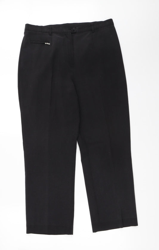 Womens UK Size 14 Marks and Spencer Regular Fit  Black Trousers