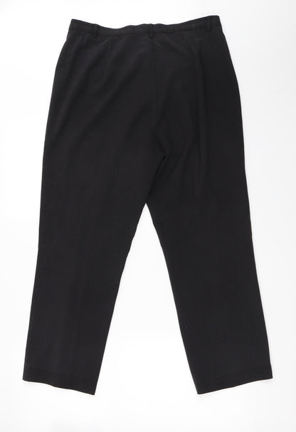 Womens UK Size 14 Marks and Spencer Regular Fit  Black Trousers