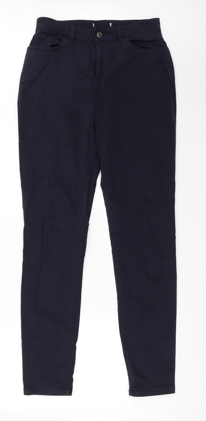 Womens UK Size 29 in Marks and Spencer Regular Fit Chino Blue Trousers