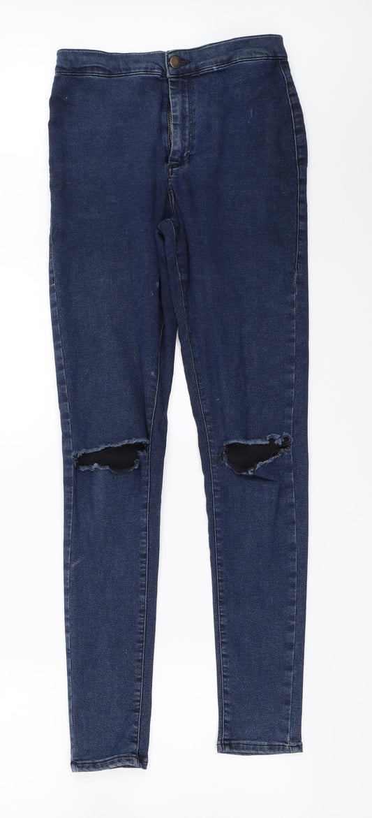 Topshop Womens Blue  Denim Skinny Jeans Size 28 in L32 in - Joni jeans