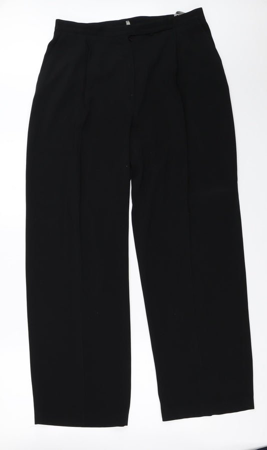Womens UK Size 18 Gelco Regular Fit  Black Trousers
