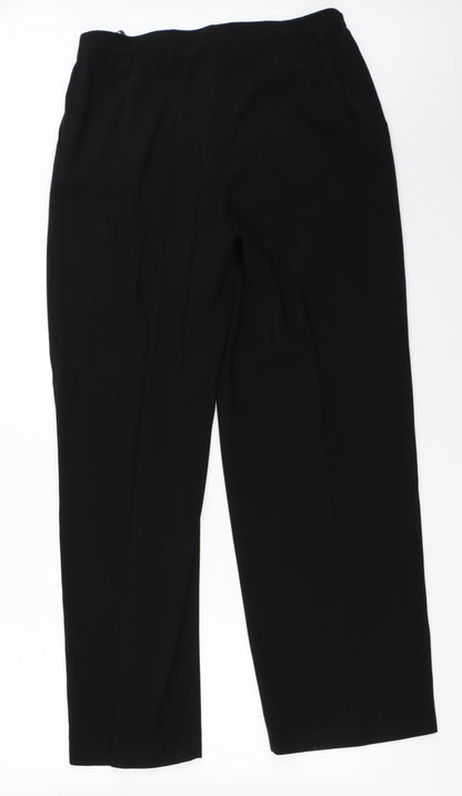 Womens UK Size 18 Gelco Regular Fit  Black Trousers
