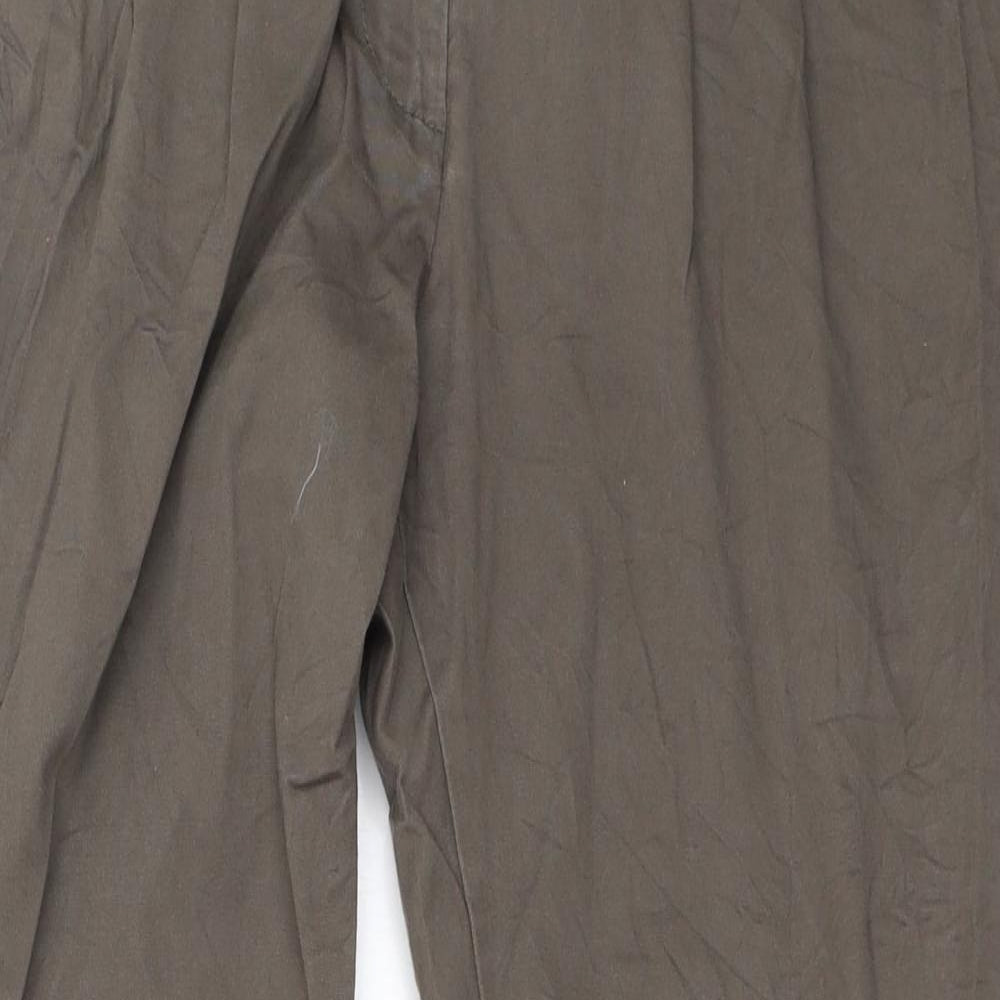 Womens UK Size 40 H&M Regular Fit Cargo Green Trousers