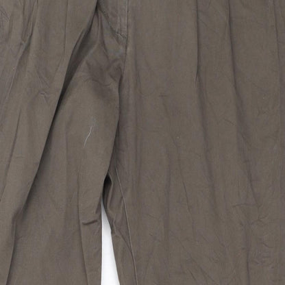 Womens UK Size 40 H&M Regular Fit Cargo Green Trousers
