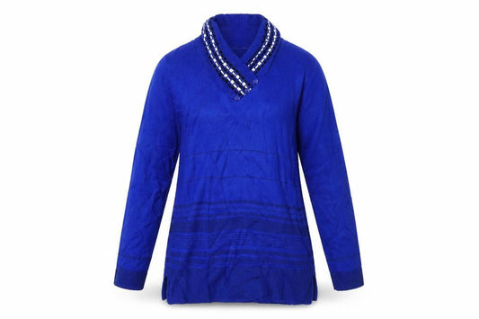 Womens UK Size M Envy Blue Pullover Jumper