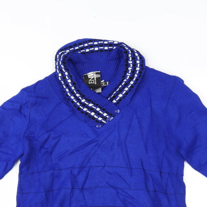 Womens UK Size M Envy Blue Pullover Jumper