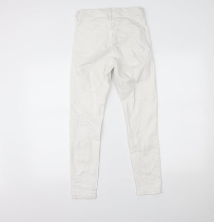 Topshop Womens White  Denim Skinny Jeans Size 26 L30 in