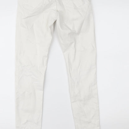 Topshop Womens White  Denim Skinny Jeans Size 26 L30 in