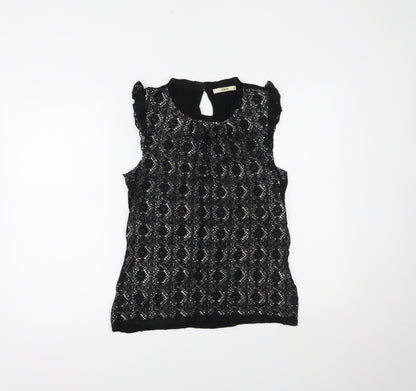 Womens UK Size M Oasis Black Basic Tank