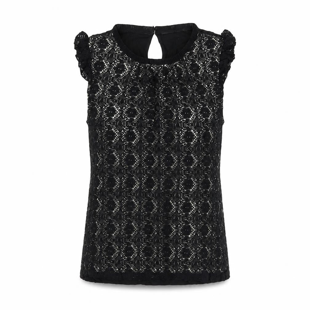 Womens UK Size M Oasis Black Basic Tank