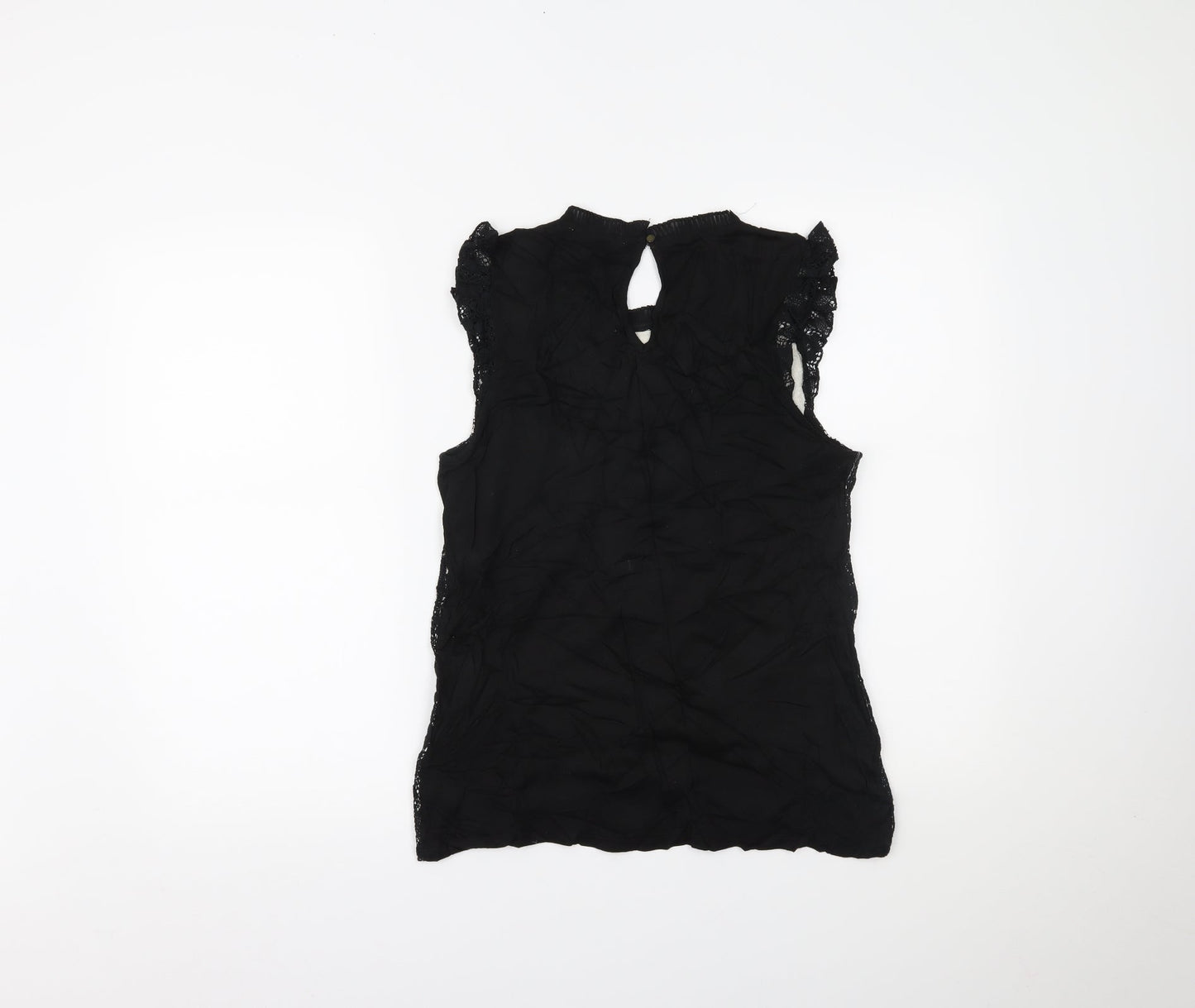 Womens UK Size M Oasis Black Basic Tank