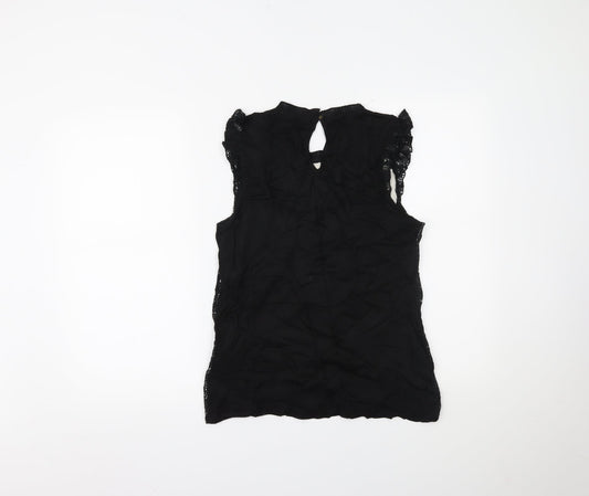 Womens UK Size M Oasis Black Basic Tank