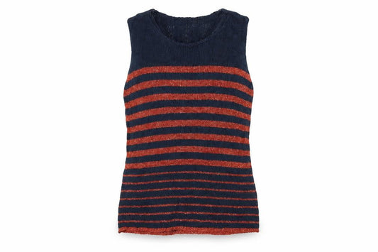 Nada del Riccio Womens Multicoloured Striped  Basic Tank Size M