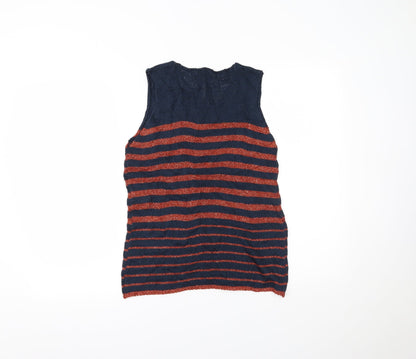 Nada del Riccio Womens Multicoloured Striped  Basic Tank Size M