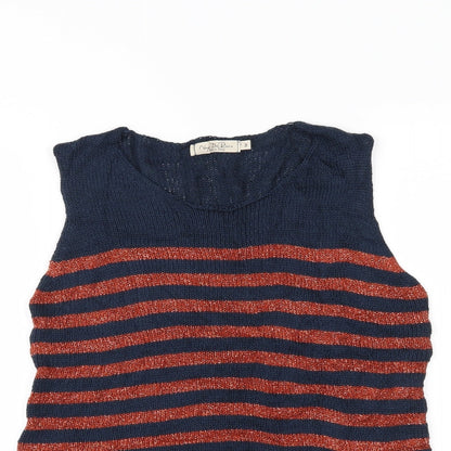 Nada del Riccio Womens Multicoloured Striped  Basic Tank Size M