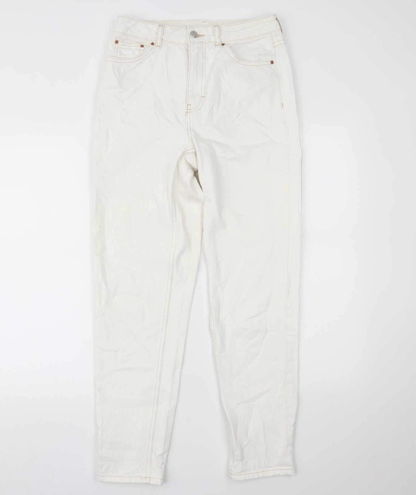 Topshop Womens White  Denim Skinny Jeans Size 28 L32 in
